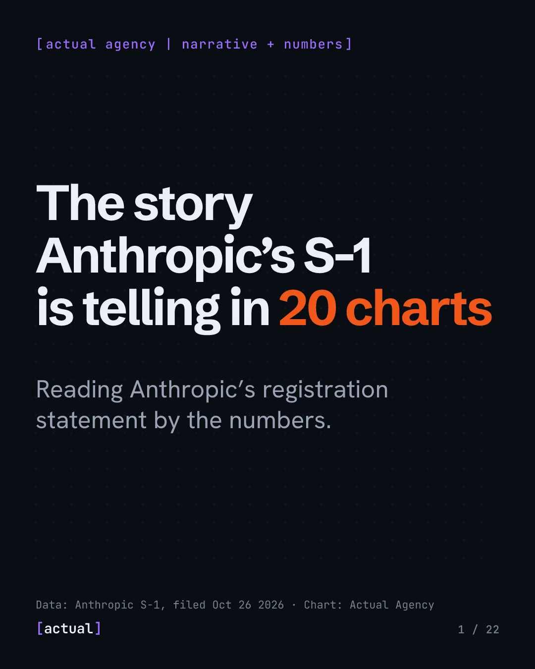Cover: The story Anthropic’s S-1 is telling in 20 charts. Reading Anthropic’s registration statement by the numbers.